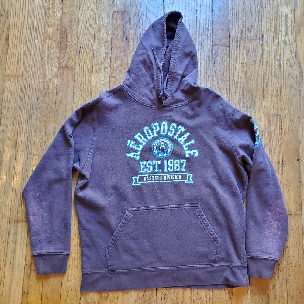 Mens Aeropostale brown hoodie